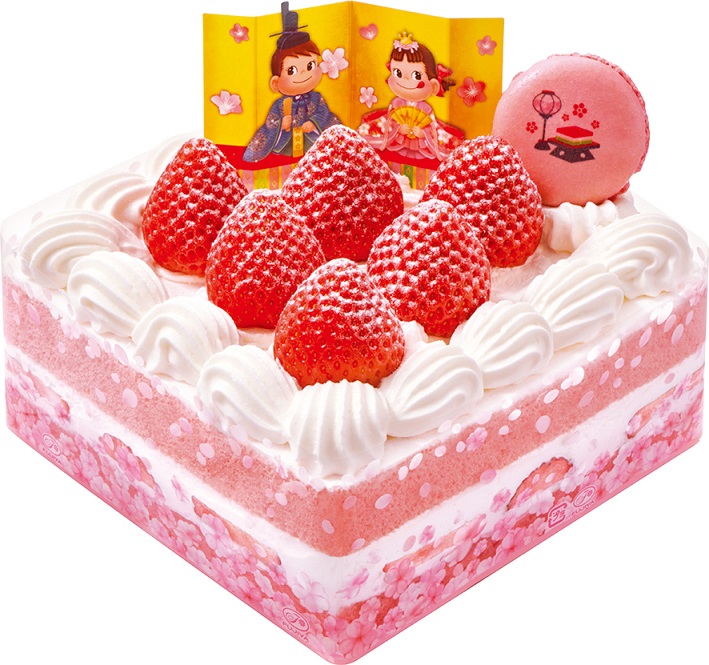 不二家2024年ひな祭り「ひなまつり桃色ショートケーキ」