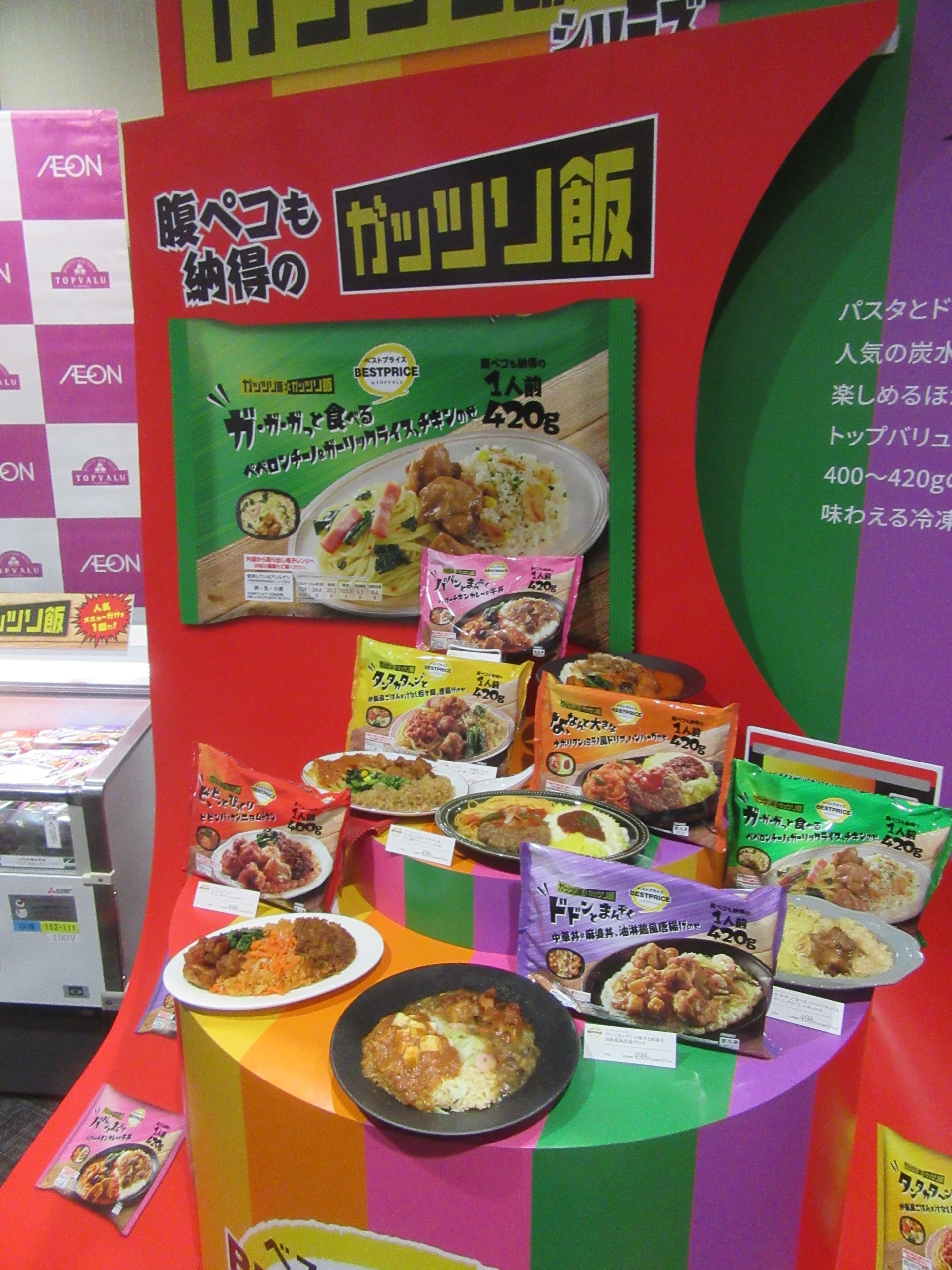 イオントップバリュ M･Z世代に向けた商品開発を強化(写真は冷凍食品「ガッツリ飯×ガッツリ飯」シリーズ)