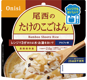 尾西食品「尾西のレンジ+(プラス)シリーズ　たけのこごはん」