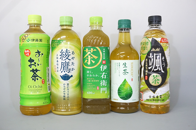 各社の緑茶飲料商品