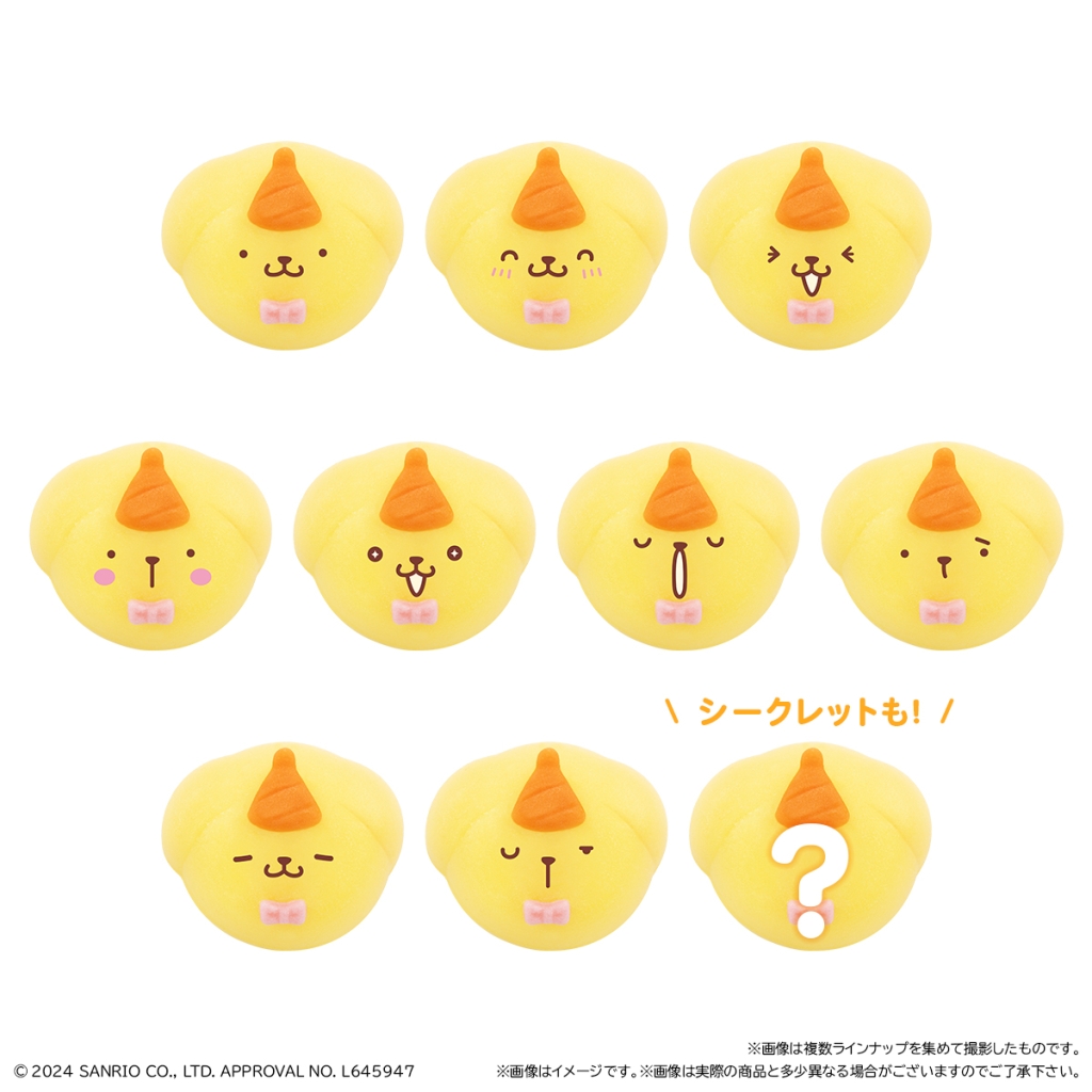 「食べマスモッチ サンリオキャラクターズ」ポムポムプリン表情ラインナップ(10種)