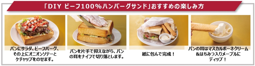 ガスト「DIY ビーフ100%ハンバーグサンド」おすすめの食べ方