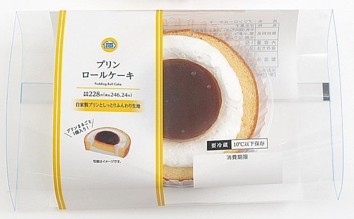 ミニストップ 「プリンロールケーキ」パッケージ