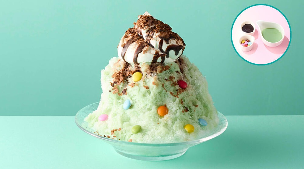 ココス「純氷ふわふわかき氷 チョコミン党」