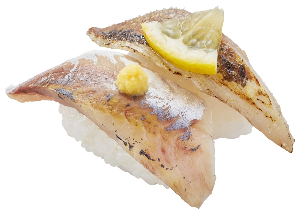 かっぱ寿司「天然旬(とき)あじ 食べ比べ(生姜・塩炙り)」
