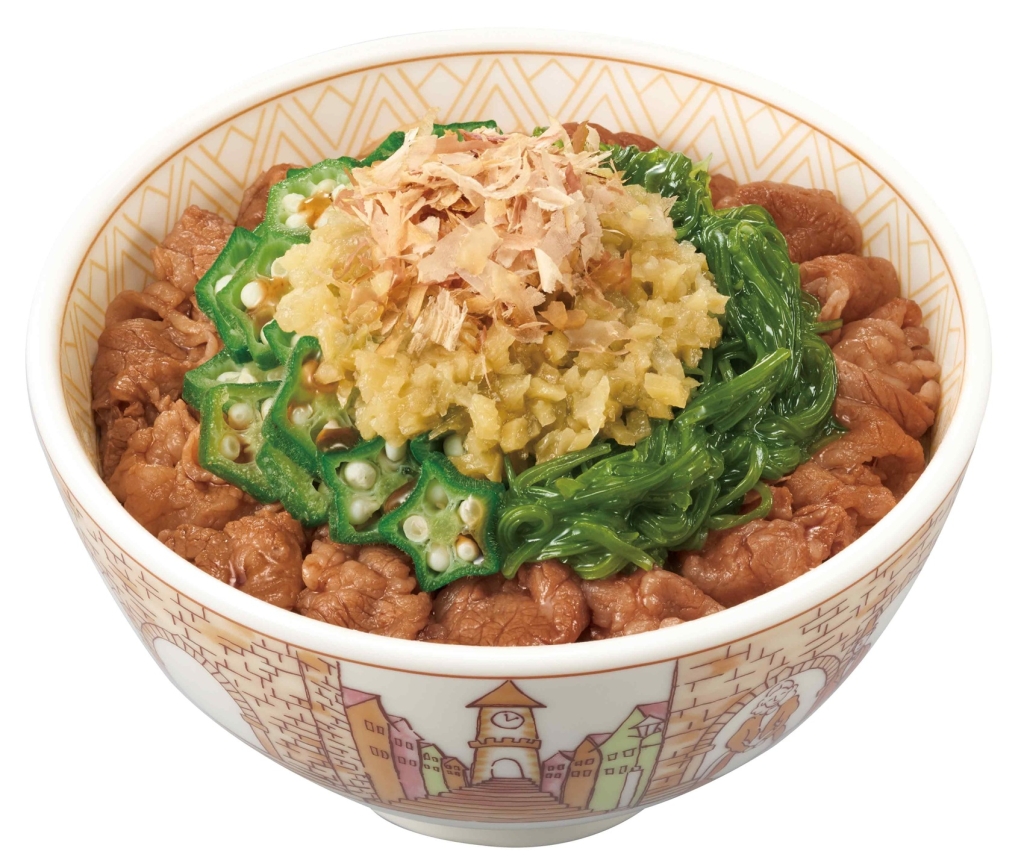 すき家「生姜めかぶオクラ牛丼」