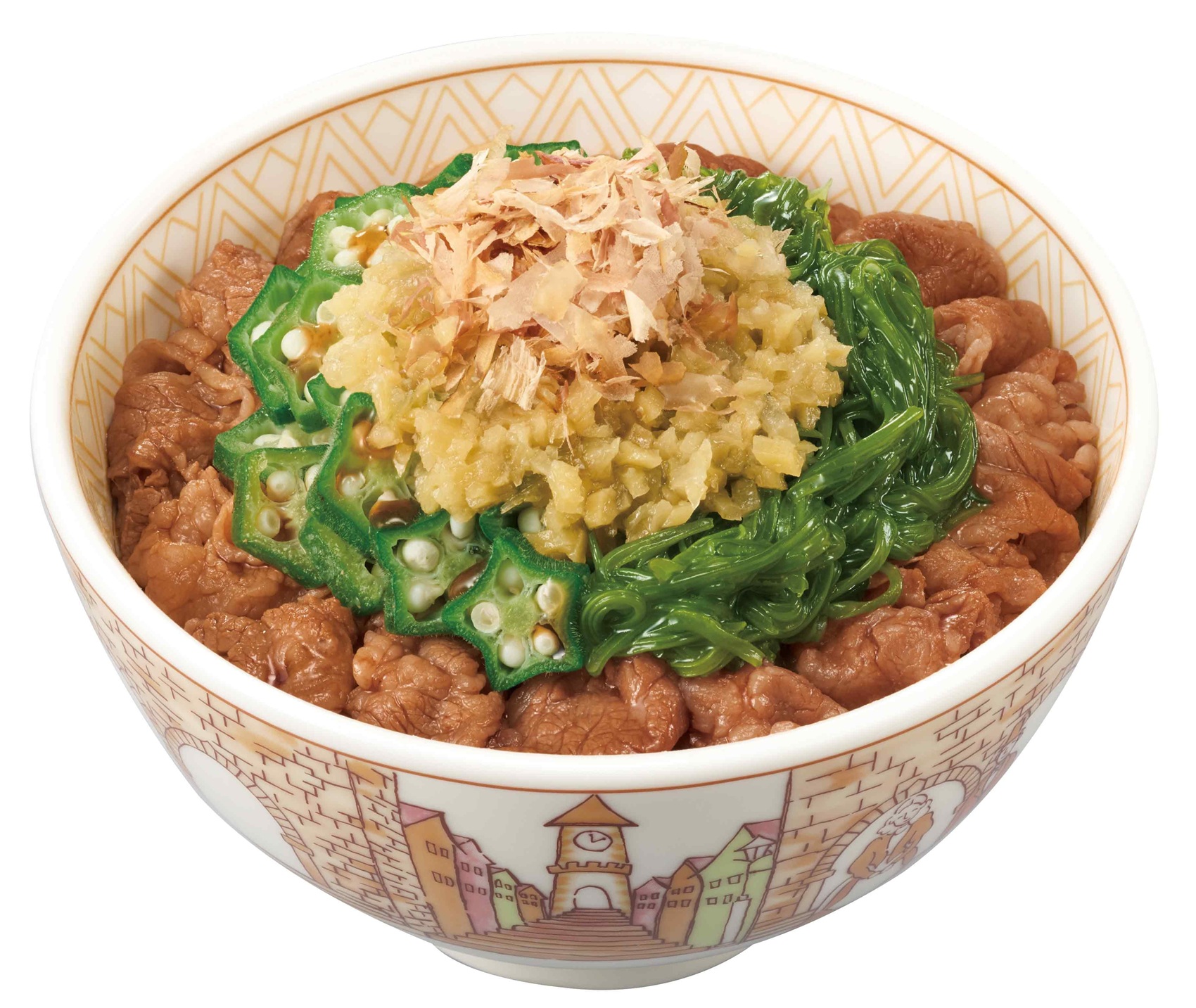 すき家「生姜めかぶオクラ牛丼」