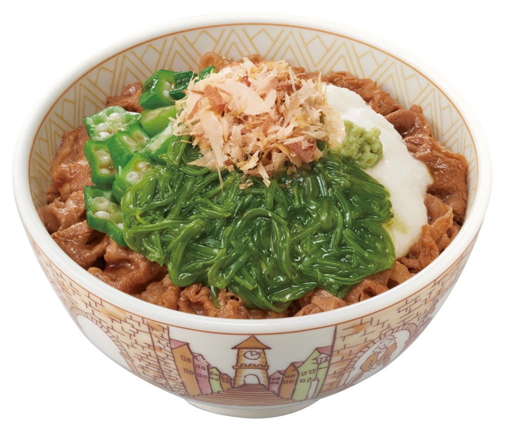 すき家「山かけめかぶオクラ牛丼」