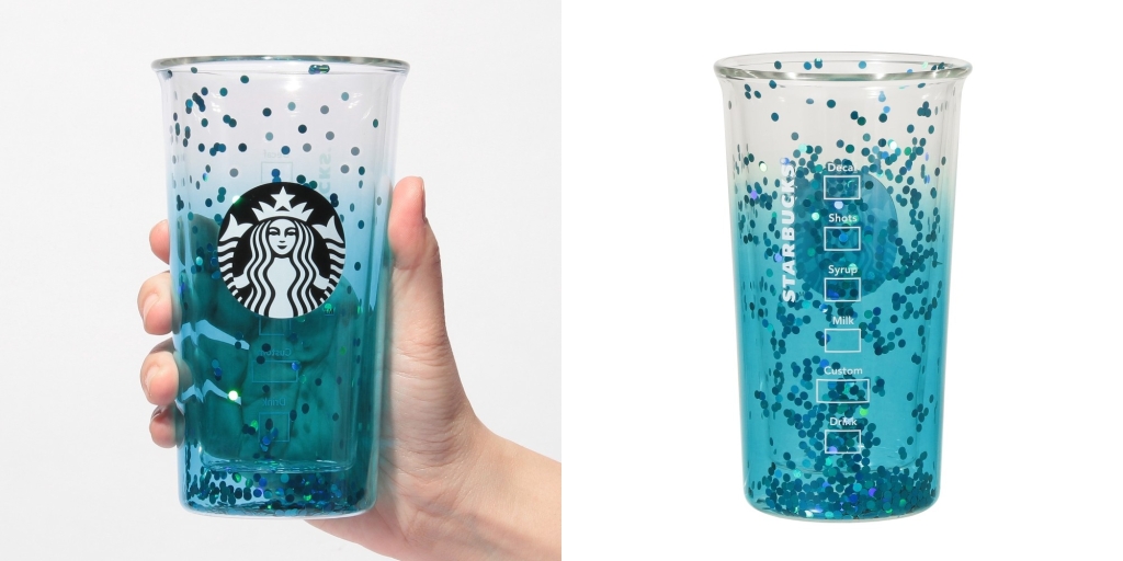 スターバックス「ダブルウォール耐熱グラスターコイズグラデーション355ml」