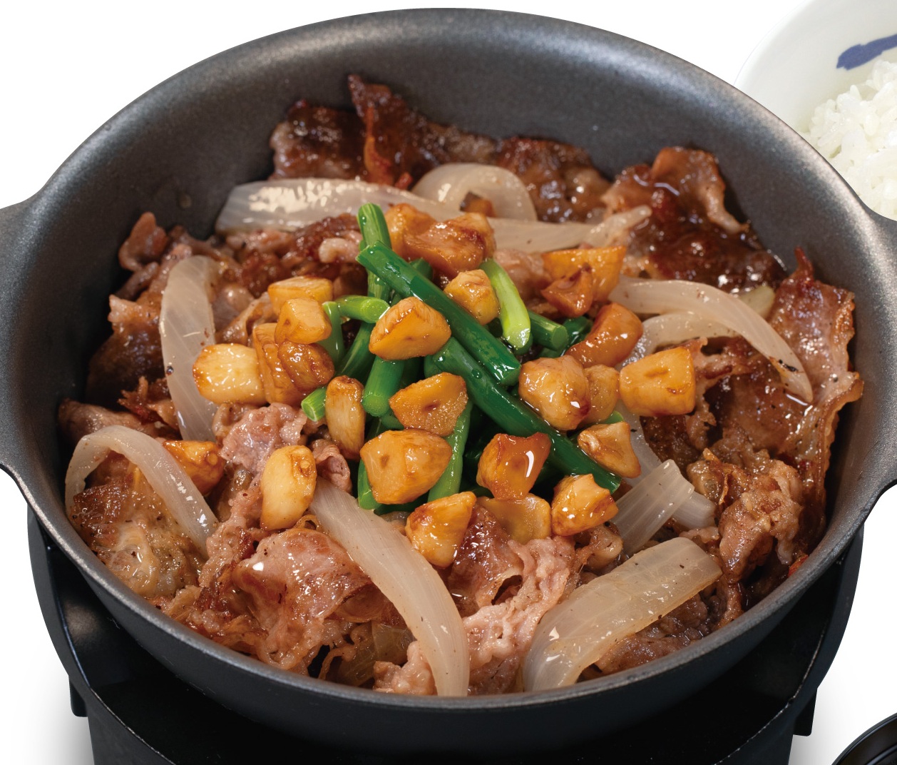 松屋「にんにく牛バラ焼定食」