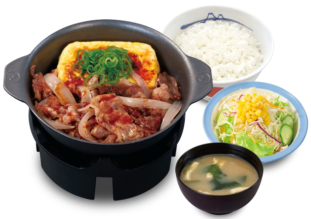 松屋「旨辛豆腐牛バラ焼定食」