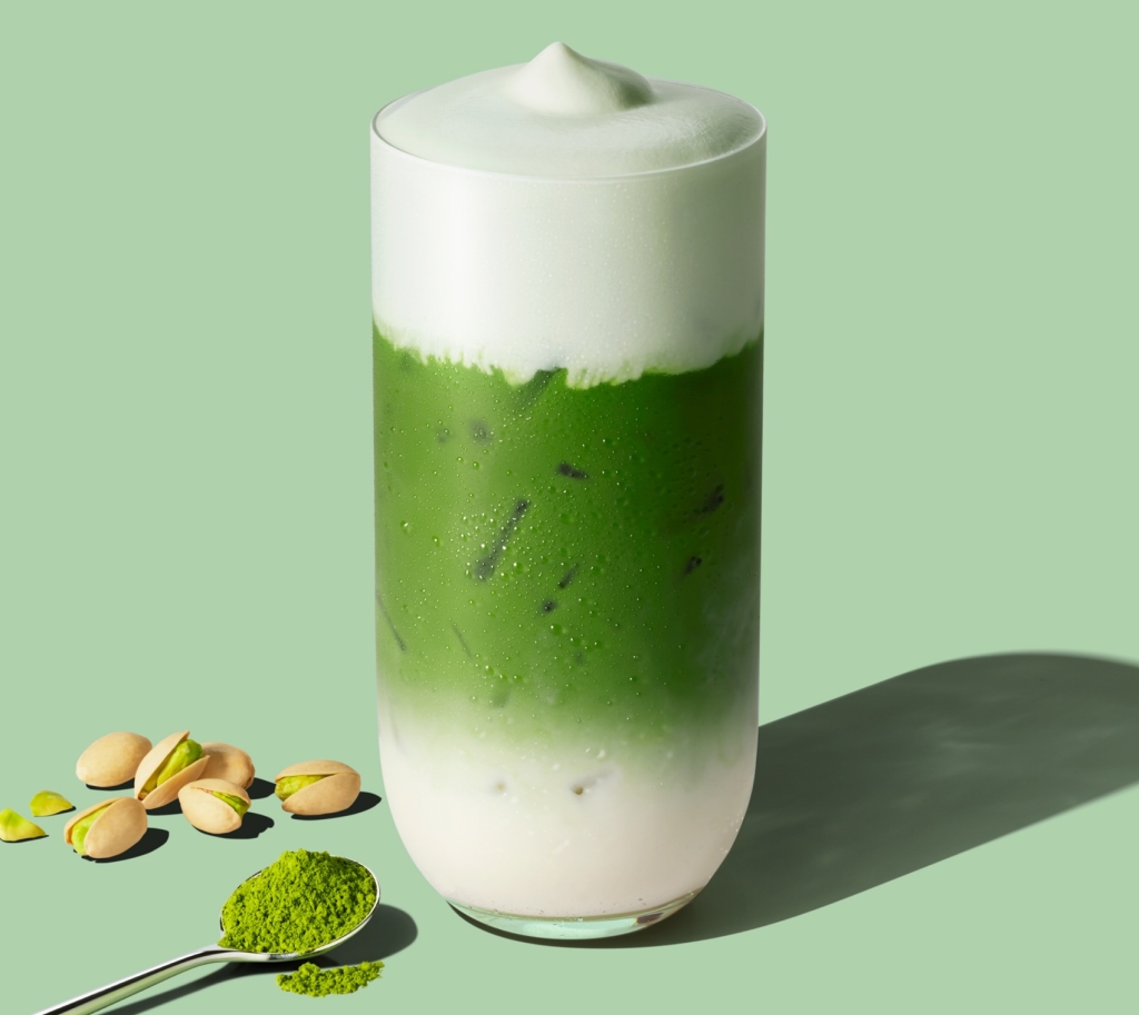 スターバックス ティー&カフェ「抹茶 ピスタチオムース ティー ラテ」