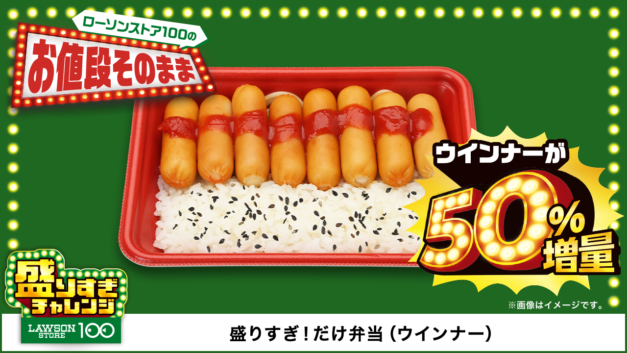 盛りすぎ!だけ弁当 ウインナー
