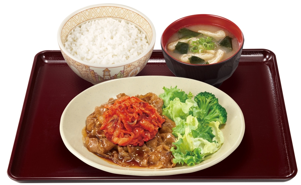 すき家「キムチ牛カルビ焼肉定食」