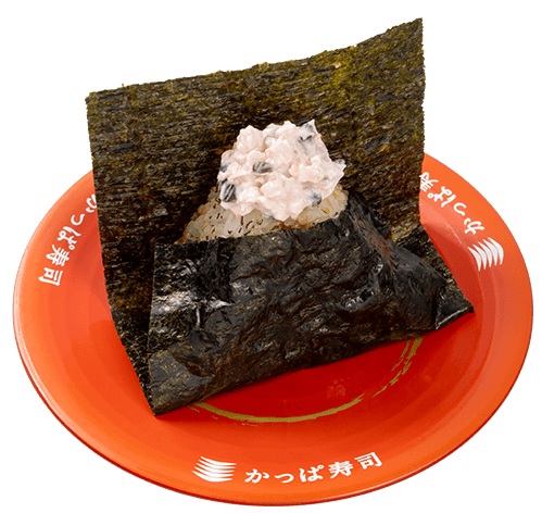 かっぱ寿司「香ばし炙りおにぎり ~いかサラダのせ~」