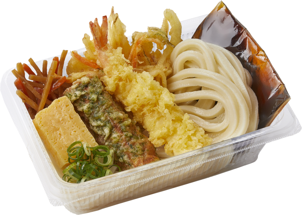 丸亀製麵「えび天と定番おかずのうどん弁当」