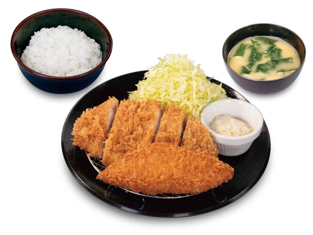 松のや「ロースかつ&サーモンフライ定食」