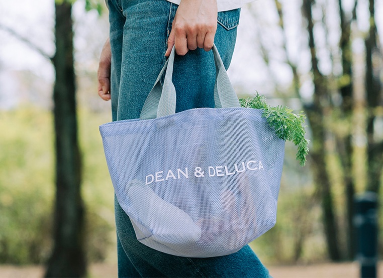 DEAN & DELUCA「メッシュトートバッグ ライラック(Sサイズ)」