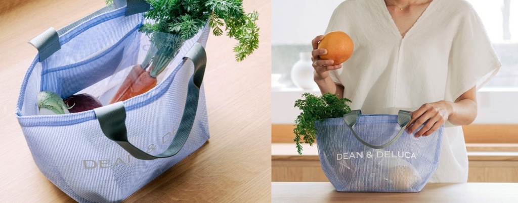 DEAN & DELUCA「メッシュトートバッグ ライラック(Sサイズ)」