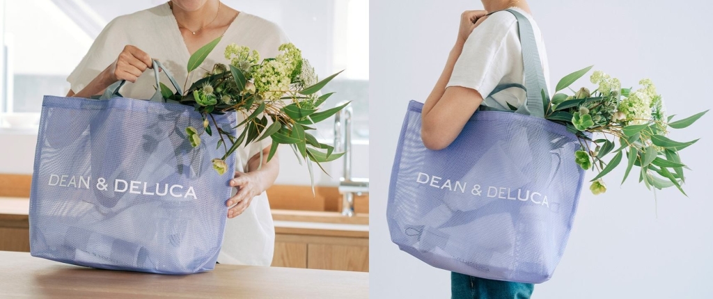 DEAN & DELUCA「メッシュトートバッグ ライラック(Lサイズ)」