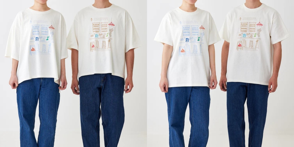 「プリント×刺繡Tシャツ」ビッグシルエット/スタンダードシルエット