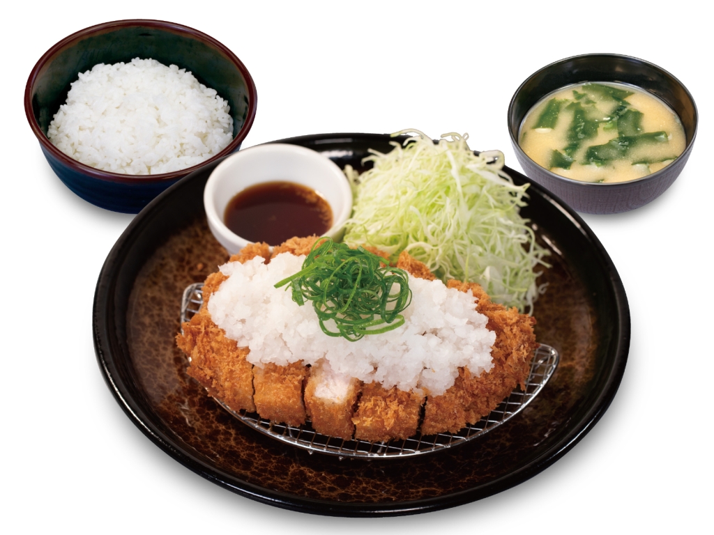 松のや「“大麦豚”厚切り鬼おろしポン酢ロースかつ定食」