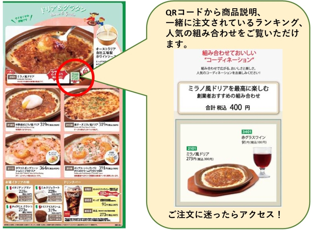 サイゼリヤ 新グランドメニューのメニューブック