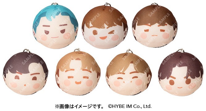 「BTS Island:インザソム コラボ限定お手玉ぬいぐるみ付きセット8貫」のお手玉ぬいぐるみ(全7種)