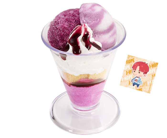 爽やかぶどうパフェ BTS Island:インザソムコラボ限定ステッカー付き