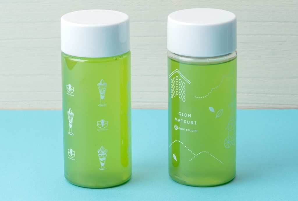 祇園辻利「オリジナル 冷茶ボトル350ml」パフェ柄/祇園祭柄