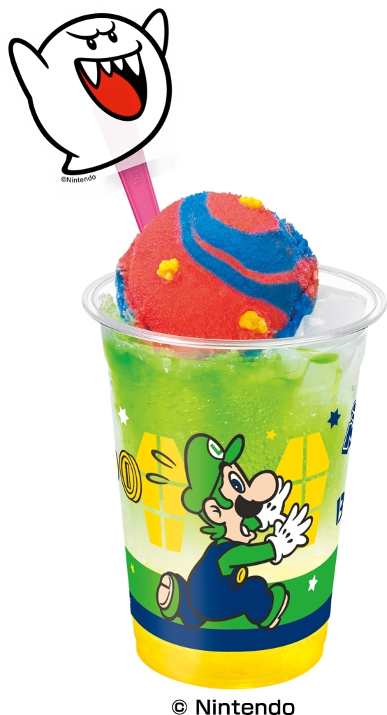 サーティワン「ルイージ ひんやりクラッシュソーダ」