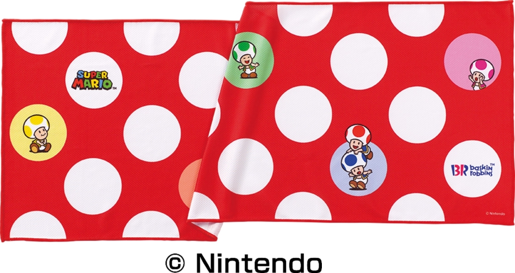 サーティワン、キノピオデザインのオリジナルクールタオル