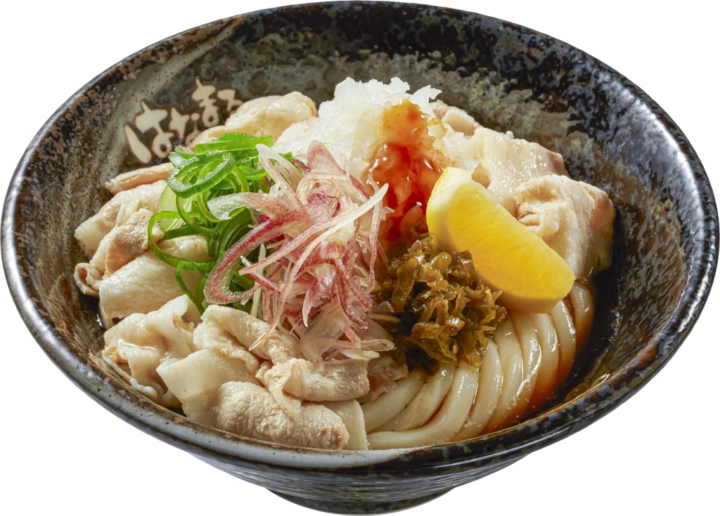 はなまるうどん「3種薬味で食べる 青唐入り豚しゃぶうどん」