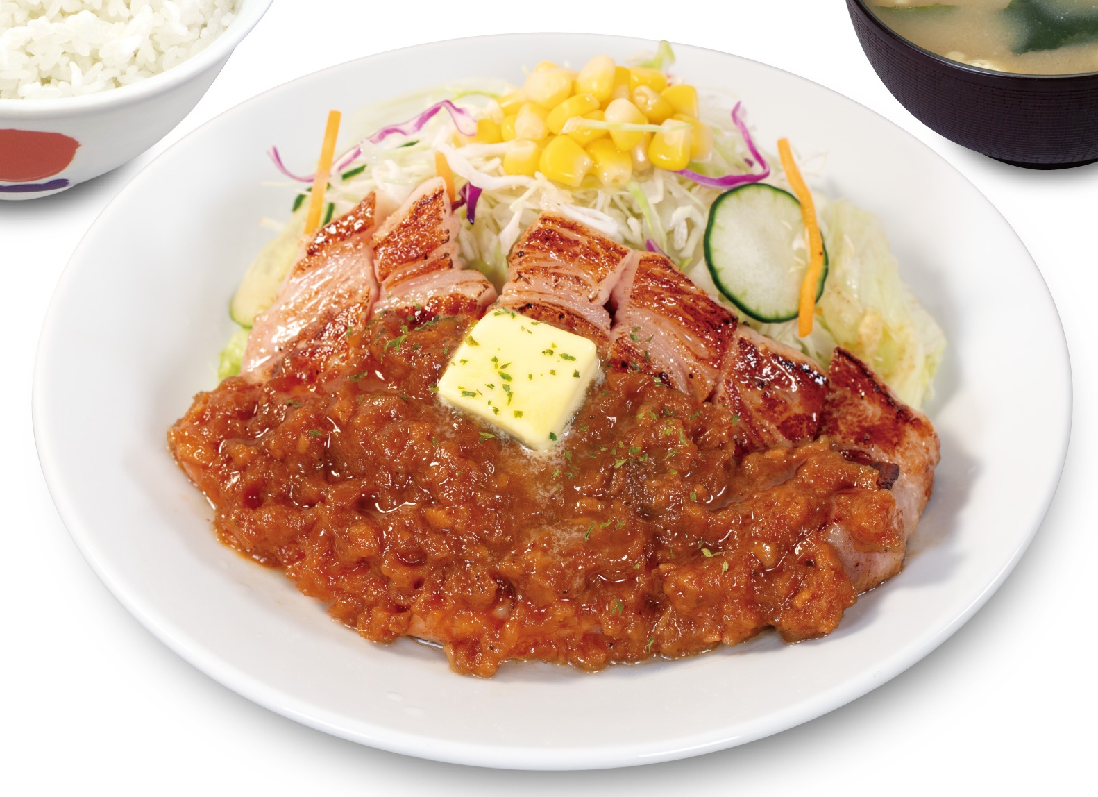 松屋「国産雪国育ち厚切りトンテキ定食」