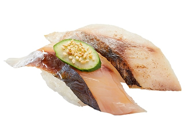 かっぱ寿司、長崎県産『長崎県産天然あじ 食べ比べ』(きゅう胡麻油/塩炙り)