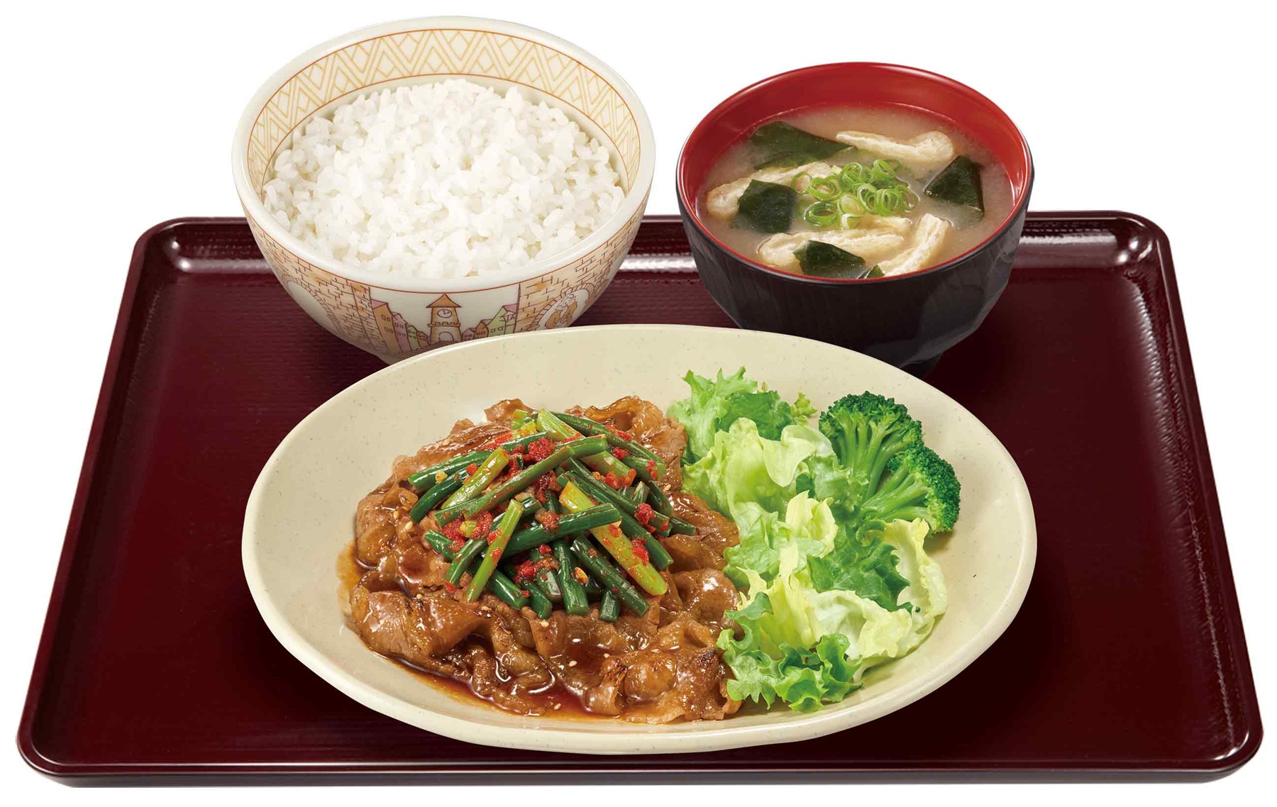 すき家「ニンニクの芽牛カルビ焼肉定食」