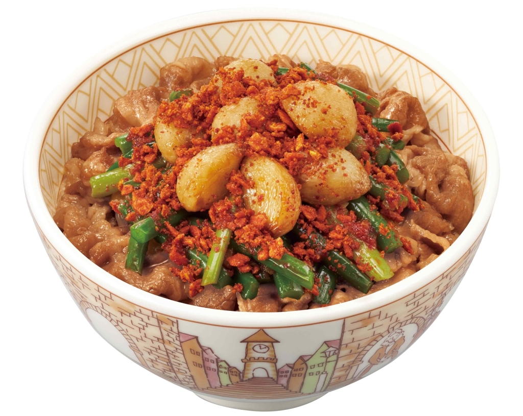 すき家「トリプルニンニク牛丼」
