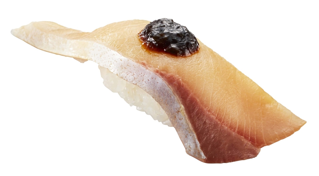 かっぱ寿司「特製活〆はまちはらみ漬け～海苔佃煮添え～」
