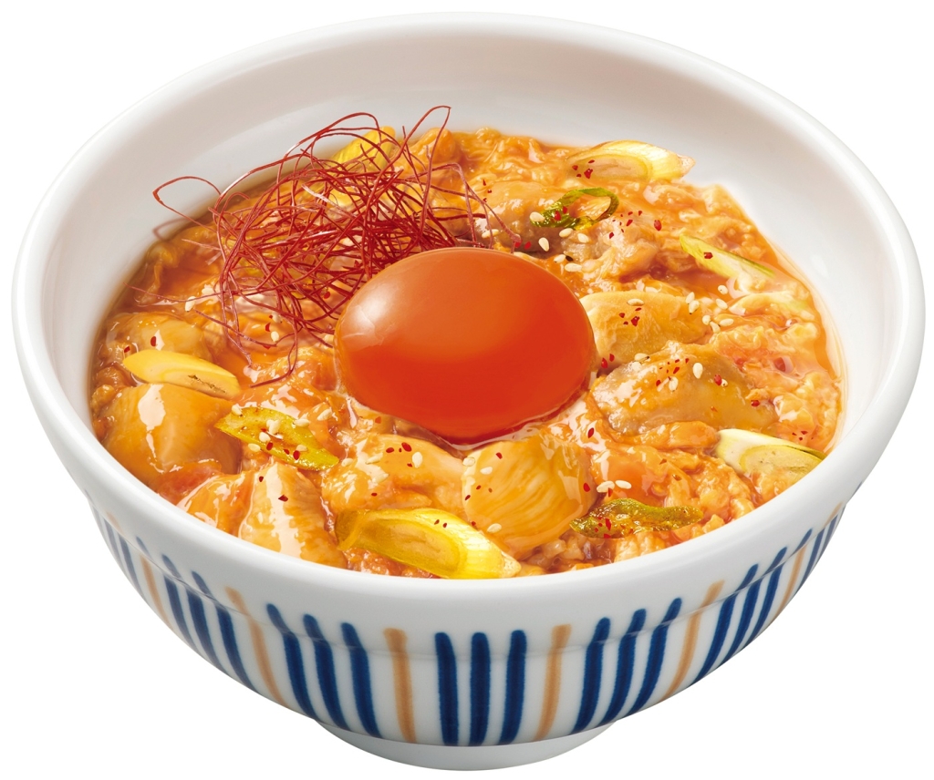 なか卯「とろたま旨辛チゲ風親子丼」