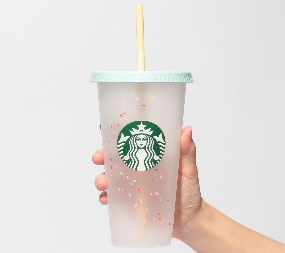 スターバックス「リユーザブルコールドカップカラフルフレーク710ml」