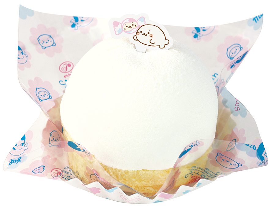 不二家洋菓子店「しろたんのふわふわミルキーレアチーズ」(ペーパープレート:しろたん&ミルキーしろたんデザイン)