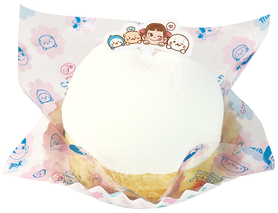 不二家洋菓子店「しろたんのふわふわミルキーレアチーズ」(ペーパープレート:しろたんとお友だち&ペコちゃんデザイン)