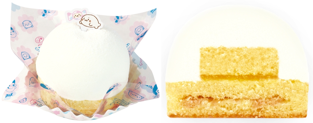 不二家洋菓子店「しろたんのふわふわミルキーレアチーズ」断面イメージ