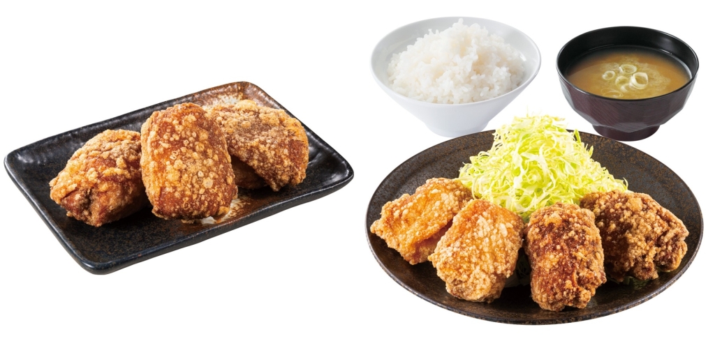 からやま「特選醤油からあげ 単品」「特選醤油からあげの合盛り定食」