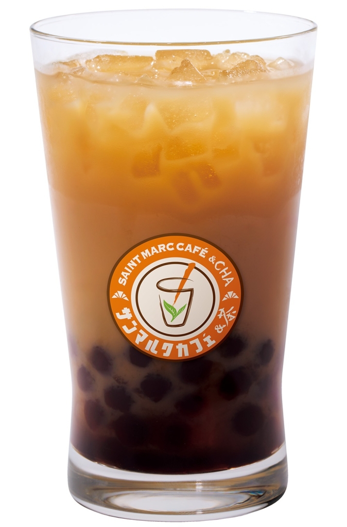 サンマルクカフェ&茶「黒糖タピオカ凍頂烏龍ミルクティー」