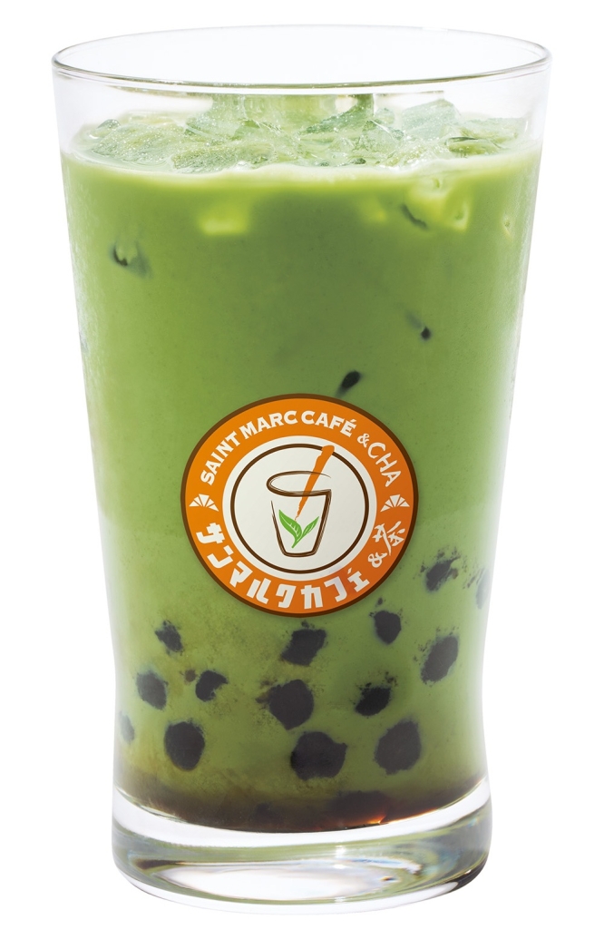 サンマルクカフェ&茶「黒糖タピオカ抹茶ラテ」