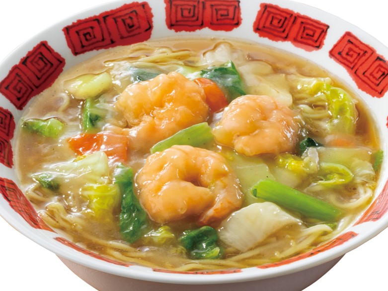 バーミヤン「海老と白菜のあんかけ麺」