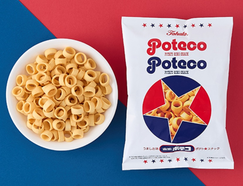 ローソン「東ハト ポテコうましお味復刻デザイン 67g」