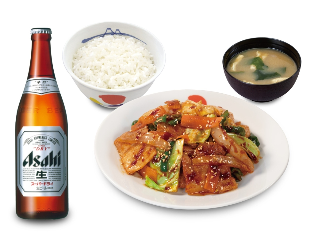 松屋「回鍋肉定食ビールセット」