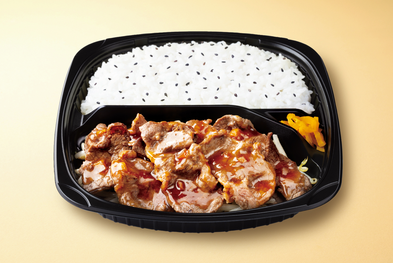 オリジン「肉W盛り牛みすじカットステーキ弁当～オニオン醤油ソース～」